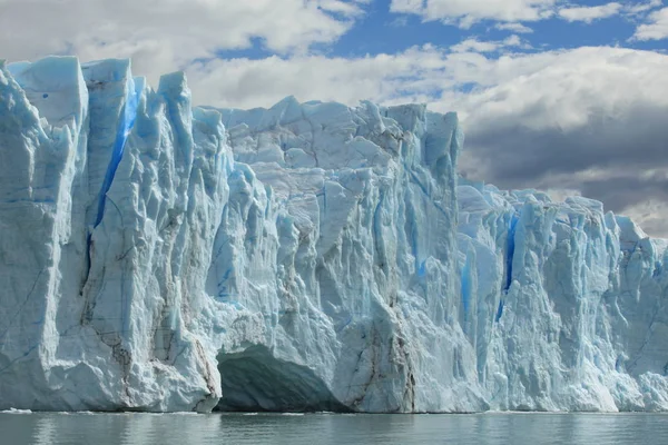 Στον Παγετώνα Perito Moreno Στην Παταγονία — Φωτογραφία Αρχείου