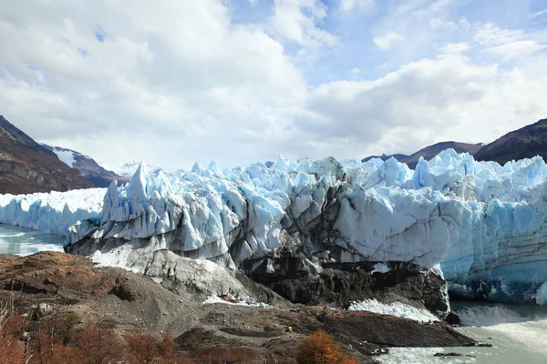 Στον Παγετώνα Perito Moreno Στην Παταγονία — Φωτογραφία Αρχείου