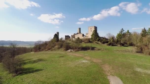 Κάστρο Καταστρέψει Βραδεμβούργο Κοντά Άιζεναχ Στη Γερμανία — Αρχείο Βίντεο