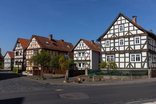 Hesse Deki Tarihi Yarı Keresteli Evler — Stok fotoğraf