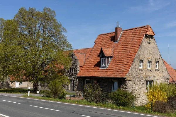 Historisches Steinhaus Hessen — Stockfoto