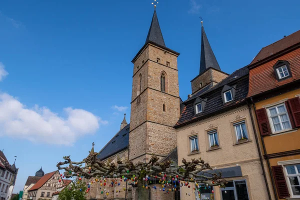 Kostel Gerolzhofen Bavorsku — Stock fotografie