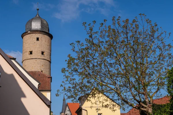 Strážná Věž Městské Hradby Geroldshofen — Stock fotografie