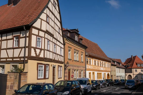 Casas Históricas Gerolzhofen Baviera — Fotografia de Stock