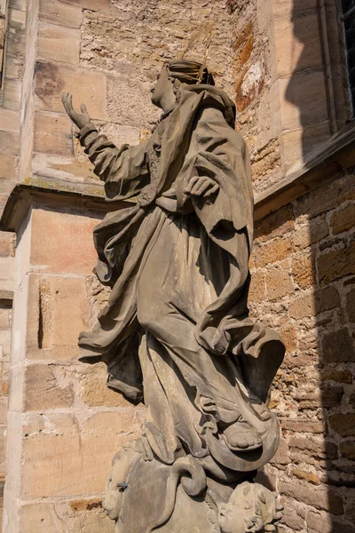 Statua Della Chiesa Gerolzhofen — Foto Stock