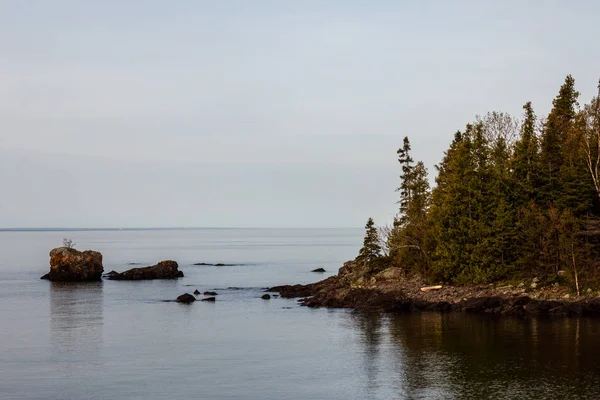 Med Klippor Havet Vid Nova Scotia — Stockfoto