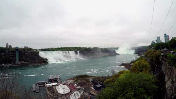 Air Terjun Niagara Antara Kanada Dan Amerika Serikat — Stok Video