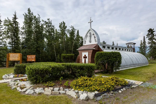 Iglesia Nuestra Señora Del Camino Yukón Canadá — Foto de Stock