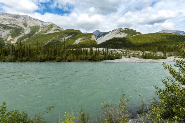 Liard River Paisagem Longo Estrada Alasca — Fotografia de Stock