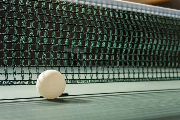 Ping Pong Con Rete Sfera Tavolo — Foto Stock