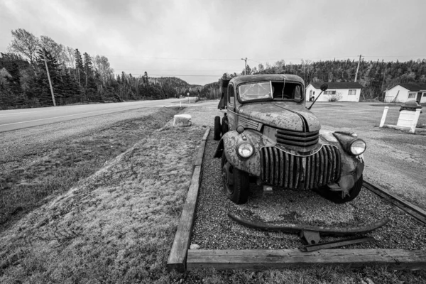 Alter Und Rostiger Laster Auf Einer Straße Kanada — Stockfoto