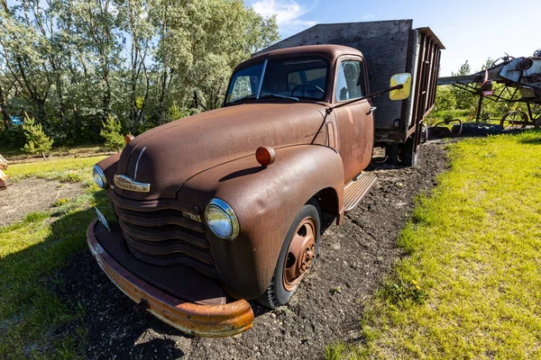 Alter Und Rostiger Laster Auf Einer Straße Kanada — Stockfoto