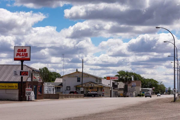 Una Città Nella Prateria Del Canada Giugno 2019 — Foto Stock