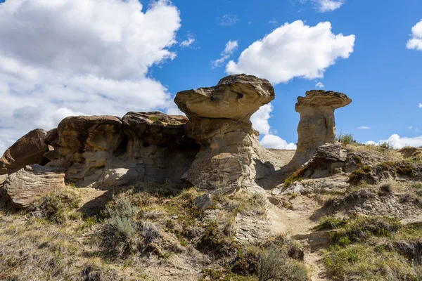 Hoodoos Badlands Canada — Stock Photo, Image