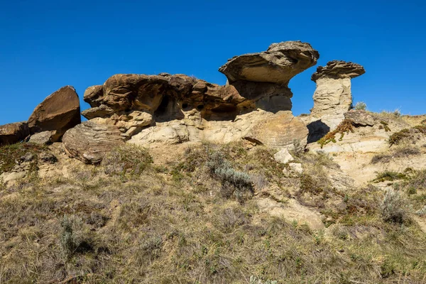 Hoodoos Badlands Canada — Stock Photo, Image