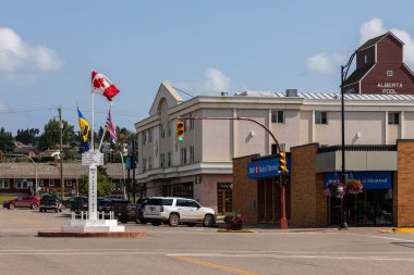 Dawson Creek Kanada'daki Alaska Otoyolu'nun 0. Temmuz 2019