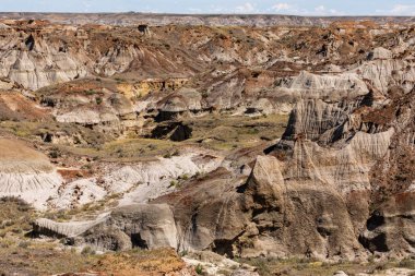 Kanada'da Alberta Red Deer Nehri Kanyonu