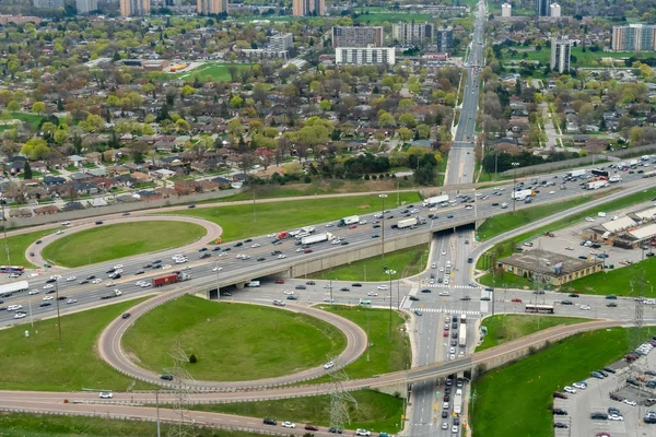 Carreteras Autopistas Toronto Desde Arriba — Foto de Stock