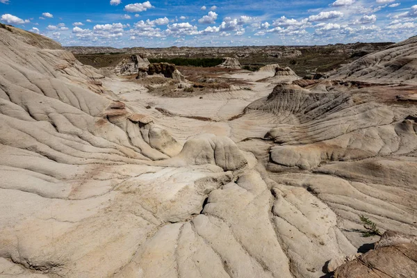 Kanion Rzeki Czerwonych Jeleni Badlands Albercie — Zdjęcie stockowe