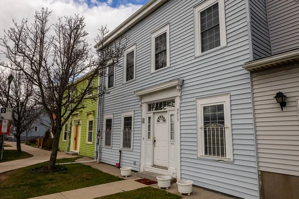 Portas Coloridas Casas Halifax — Fotografia de Stock