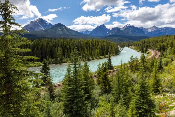 Přídí Řeka Banff Albertě Canada — Stock fotografie