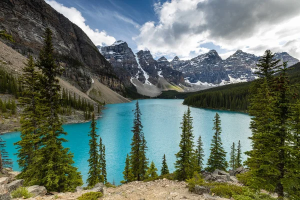 Moraine Lake Národní Park Kanadě — Stock fotografie