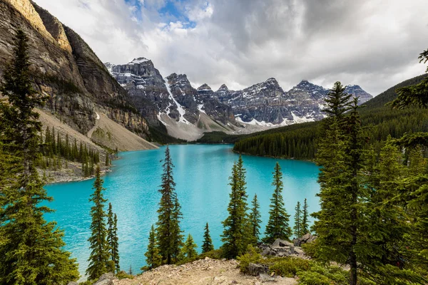 Lake Moraine Banff National Park Kanada Alberta — Stockfoto