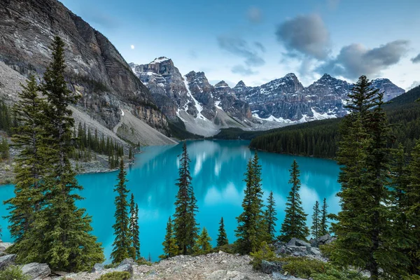 Lago Morena Banff Parco Nazionale Del Canada Alberta — Foto Stock