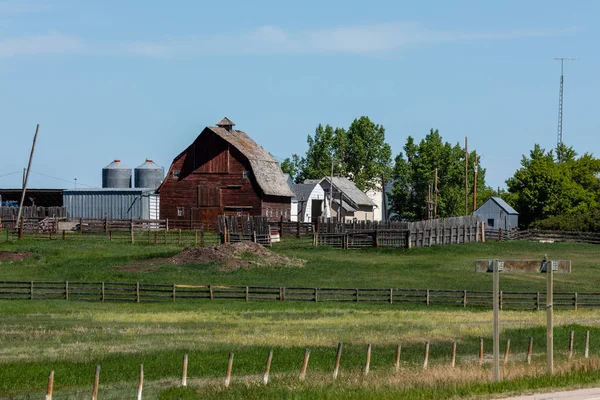 Gård Och Jordbruk Alberta Kanada — Stockfoto