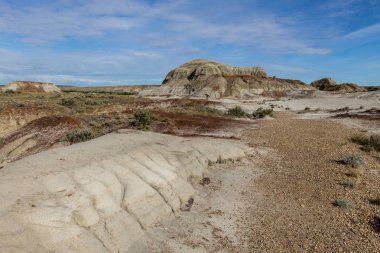 Badland ve Red Deer Nehri Kanyon Alberta Kanada