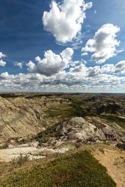 Badland ve Red Deer Nehri Kanyon Alberta Kanada