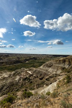 Badland ve Red Deer Nehri Kanyon Alberta Kanada