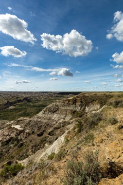 Badland ve Red Deer Nehri Kanyon Alberta Kanada
