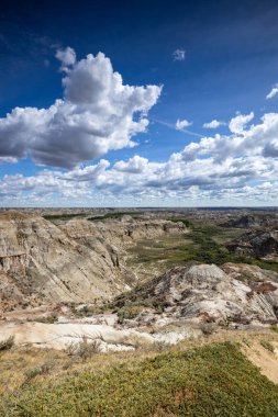 Badland ve Red Deer Nehri Kanyon Alberta Kanada