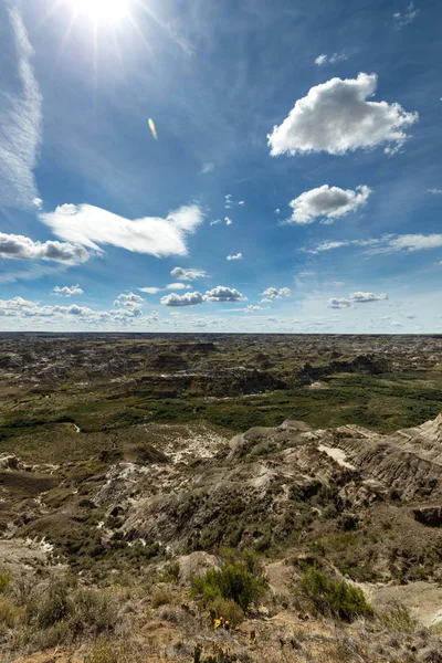 Badland Червоного Оленя Каньйон Річки Альберта Канади — стокове фото