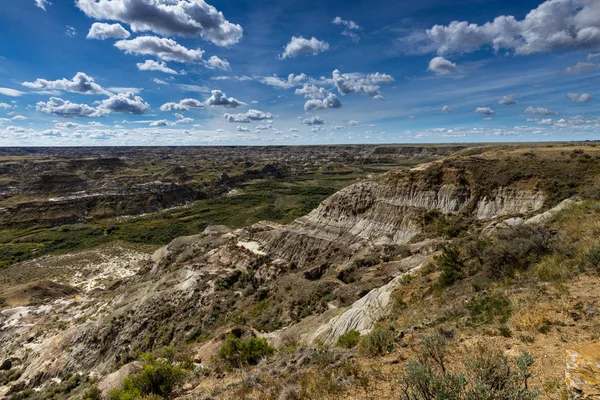 Badland ve Red Deer Nehri Kanyon Alberta Kanada