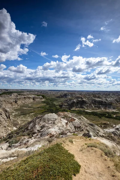 Badland ve Red Deer Nehri Kanyon Alberta Kanada