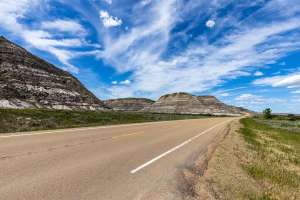 Die Landschaft Bei Den Hoodoos Von Drumheller Alberta Canada — Stockfoto