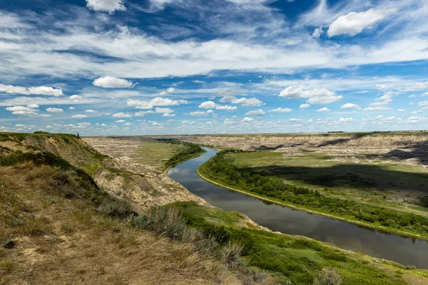 Red Deer River Valley Bij Drumheller Alberta Canada — Stockfoto