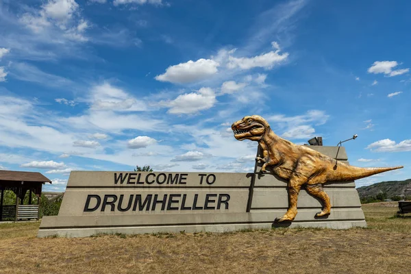 Rex Dinosauří Drumheller Albertě Kanady Červen 2019 — Stock fotografie