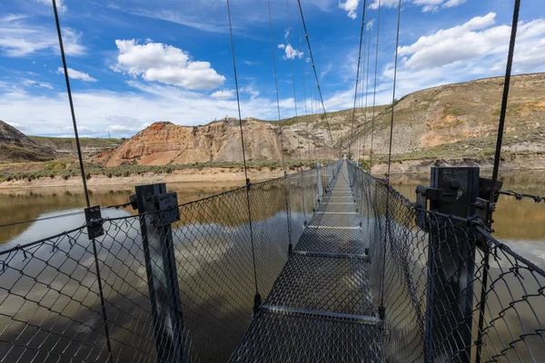 Függőhíd Drumheller Alberta Kanada — Stock Fotó