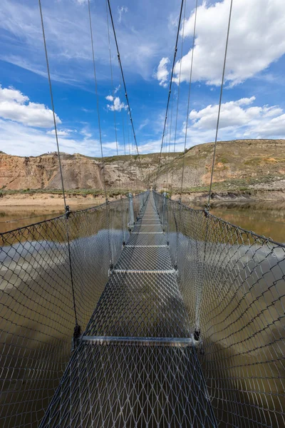 Függőhíd Drumheller Alberta Kanada — Stock Fotó