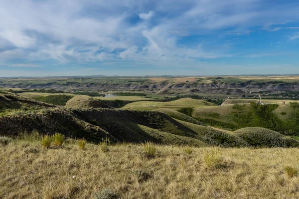 Het Landschap Van Prairie Drumheller Alberta Canada — Stockfoto