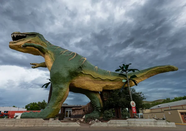 Rex Dinosaur Drumheller Alberta Canada Junho 2019 — Fotografia de Stock