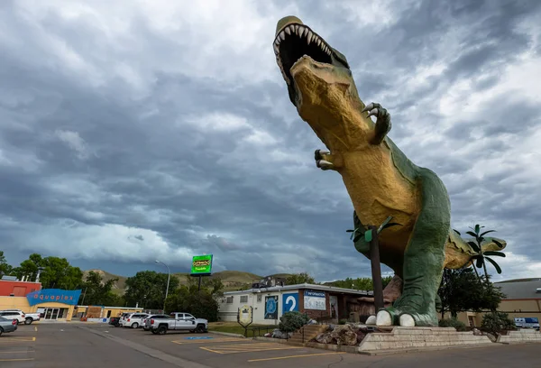 Rex Dinosaur Drumheller Alberta Canada Junho 2019 — Fotografia de Stock