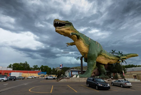 Rex Dinosauří Drumheller Albertě Kanady Červen 2019 — Stock fotografie