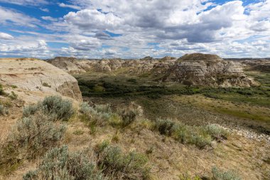 Kanada'da Alberta Çayırı'nda Badlands