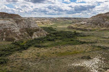Kanada'da Alberta Çayırı'nda Badlands