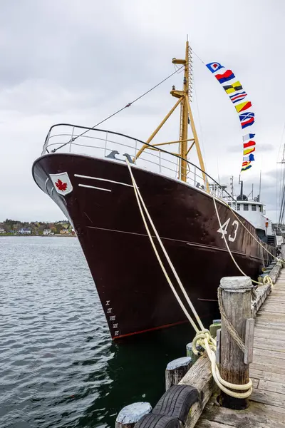 Sailing Ship Harbor Lunenburg Nova Scotia Canada May 2019 — Stock Photo, Image