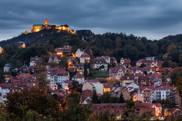 Castillo Wartburg Con Ciudad Eisenach Alemania — Foto de Stock